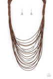 Nice CORD-ination - Brown Necklace Paparazzi