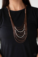 Nice CORD-ination - Brown Necklace Paparazzi