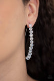 GLOW Hanging Fruit - White Earrings Paparazzi