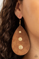 Rustic Torrent - Gold Earrings Paparazzi