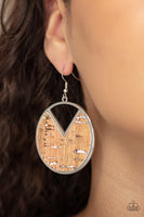 Nod to Nature - White Cork Earrings Paparazzi
