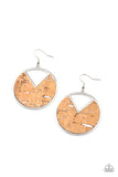 Nod to Nature - White Cork Earrings Paparazzi