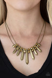 Dangerous Dazzle - Brass Necklace Paparazzi