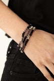 Stellar Strut - Black Bracelet Paparazzi