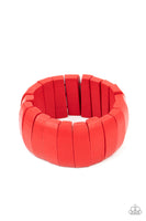 Raise The BARBADOS - Red Wooden Bracelet