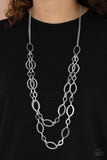 The OVAL-achiever - Silver Necklace Paparazzi