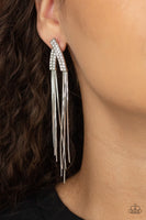 It Takes Two To TASSEL - White Earrings  Paparazzi