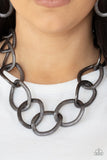 Industrial Intimidation - Black Necklace Paparazzi