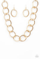 Industrial Intimidation - Gold Necklace Paparazzi
