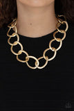 Industrial Intimidation - Gold Necklace Paparazzi