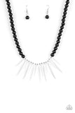 Icy Intimidation - Black Necklace Paparazzi