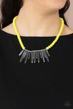 Icy Intimidation - Yellow Necklace Paparazzi