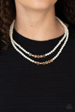 Poshly Petite - Gold Pearl Necklace