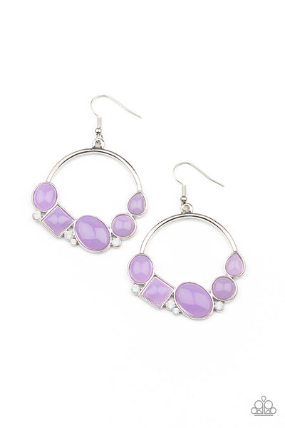 Beautifully Bubblicious - Purple Earrings Paparazzi