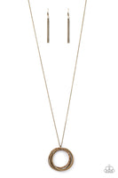 Harmonic Halos - Brass Necklace Paparazzi