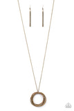 Harmonic Halos - Brass Necklace Paparazzi