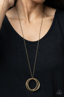 Harmonic Halos - Brass Necklace Paparazzi