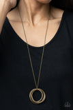 Harmonic Halos - Brass Necklace Paparazzi