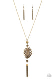 Palm Promenade - Brass Necklace Paparazzi