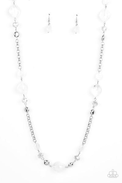 Light-Scattering Luminosity - White Necklace Paparazzi