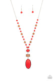 Naturally Essential - Red Necklace Paparazzi