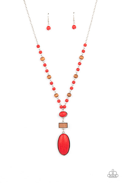 Naturally Essential - Red Necklace Paparazzi