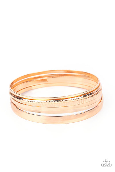 Gliding Gleam - Gold Bracelet Paparazzi