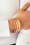 Gliding Gleam - Gold Bracelet Paparazzi