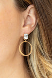 Prismatic Perfection - Gold Earrings Paparazzi