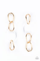 Talk In Circles - Gold Earrings Paparazzi