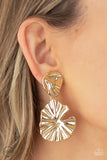 Empress Of The Amazon - Gold Clip On Earrings Paparazzi