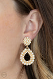 Discerning Droplets - Gold Clip-on Earrings Paparazzi