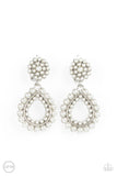 Discerning Droplets - White Pearl Clip On Earrings Paparazzi