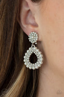 Discerning Droplets - White Pearl Clip On Earrings Paparazzi