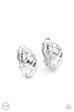 Wrought With Edge - Silver Clip-on Earrings Paparazzi