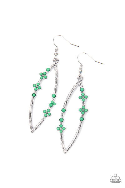 Flowery Finesse - Green Earrings Paparazzi