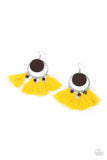 Yacht Bait - Yellow Earrings Paparazzi