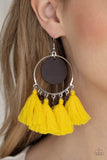 Yacht Bait - Yellow Earrings Paparazzi