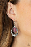 Serene Shimmer - Purple Earrings Paparazzi