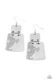 Tagging Along - Silver Earrings Paparazzi