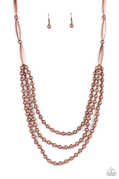 Beaded Beacon - Copper Necklace Paparazzi