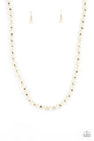 Nautical Novelty - Gold Pearl Necklace Paparazzi