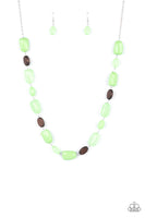 Meadow Escape - Green Necklace Paparazzi