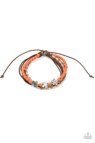 Raffia Remix - Orange Urban Bracelet Paparazzi