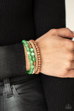 Down HOMESPUN - Green Bracelets Paparazzi