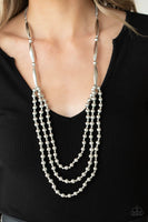 Beaded Beacon - Silver Necklace Paparazzi