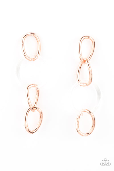 Talk In Circles - Copper Earrings Paparazzi