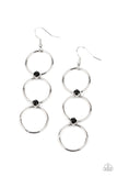 Refined Society - Black Earrings Paparazzi