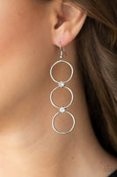 Refined Society - White Earrings Paparazzi