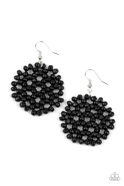 Summer Escapade - Black Earrings Paparazzi